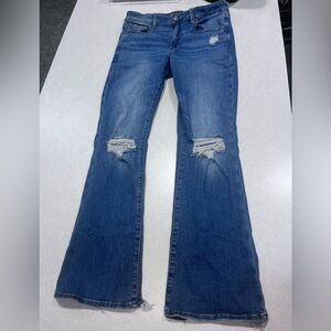 American eagle jeans hi rise skinny kick ripped women’s size 8 short